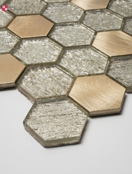 Mosaik " Hexagon Champagne "
