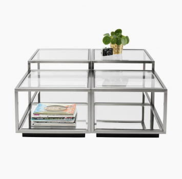 Couchtisch 4/SET Verona Silber