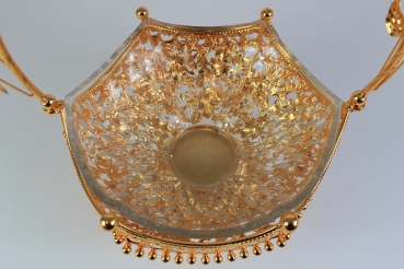 Glas-Dekokorb Kairo Gold