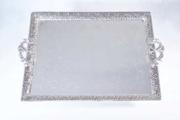 Elegante Tablett Orientalisch Silber 