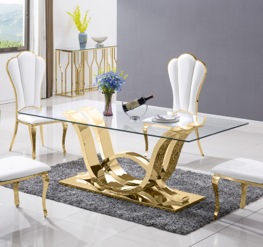 Designer Esstisch Prince Gold 180x90